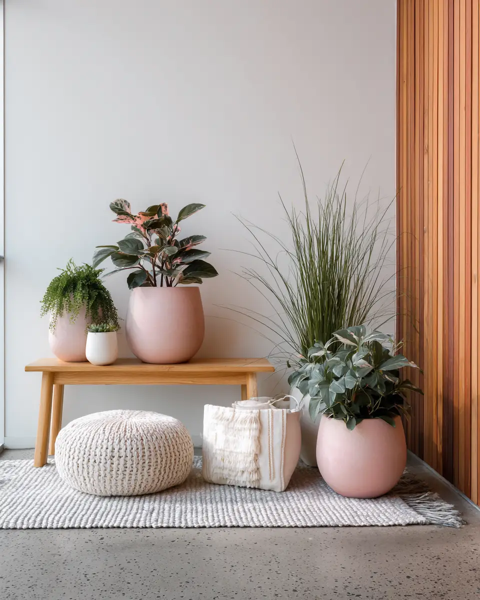 Dusty Rose Minimalist Entryway Decor Ideas