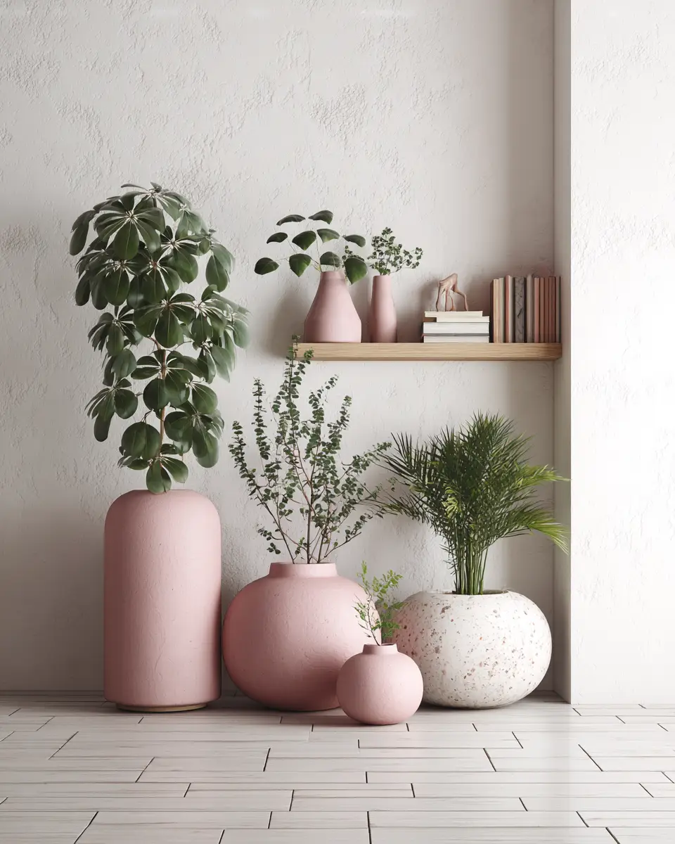 Dusty Rose Minimalist Entryway Decor Ideas
