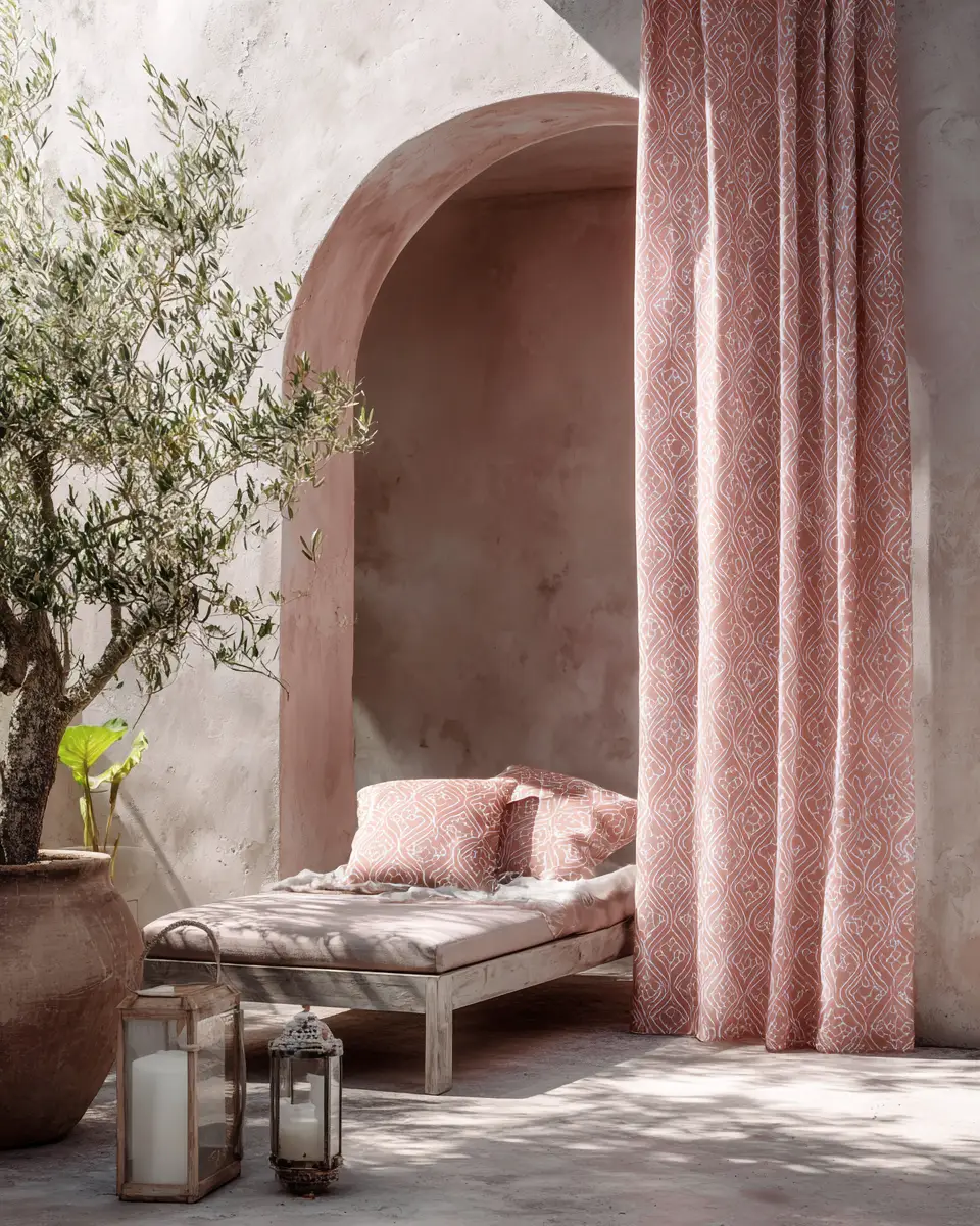 Dusty Rose Minimalist Patio Decor Ideas - Featured