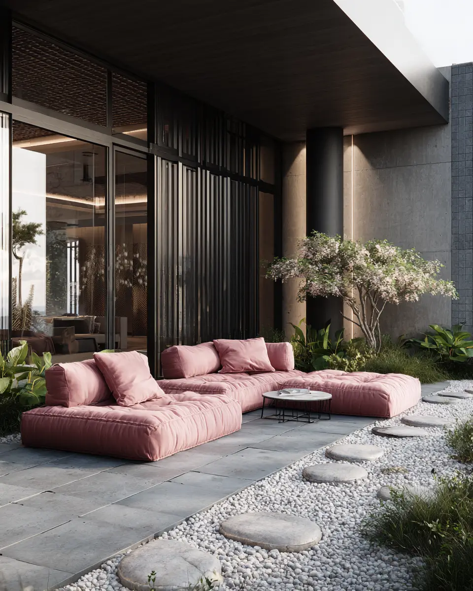Dusty Rose Minimalist Patio Decor Ideas