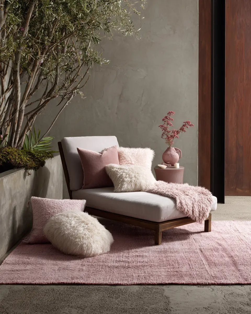 Dusty Rose Minimalist Patio Decor Ideas