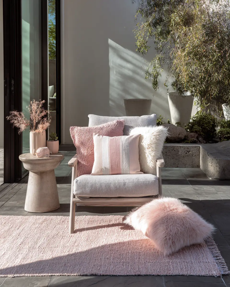 Dusty Rose Minimalist Patio Decor Ideas