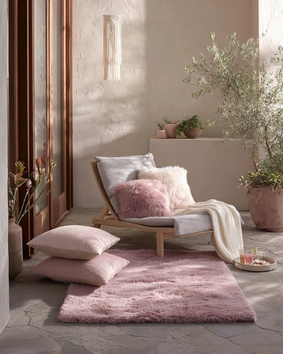 Dusty Rose Minimalist Patio Decor Ideas