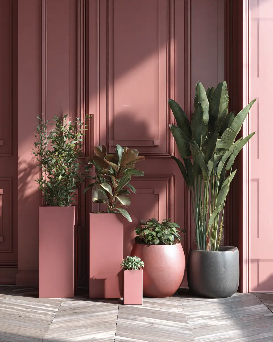 Dusty Rose Modern Balcony Decor Ideas