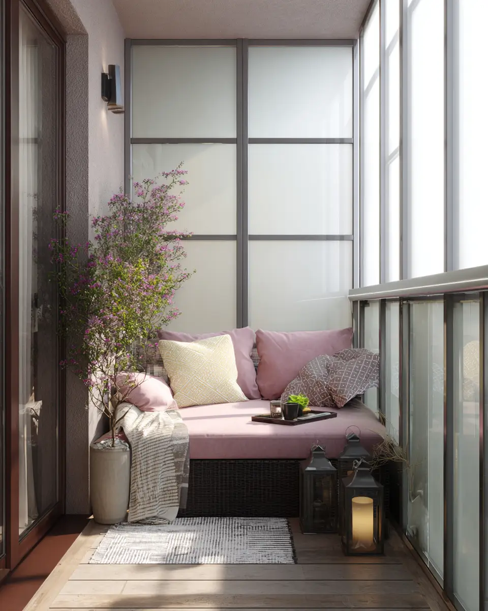 Dusty Rose Modern Balcony Decor Ideas