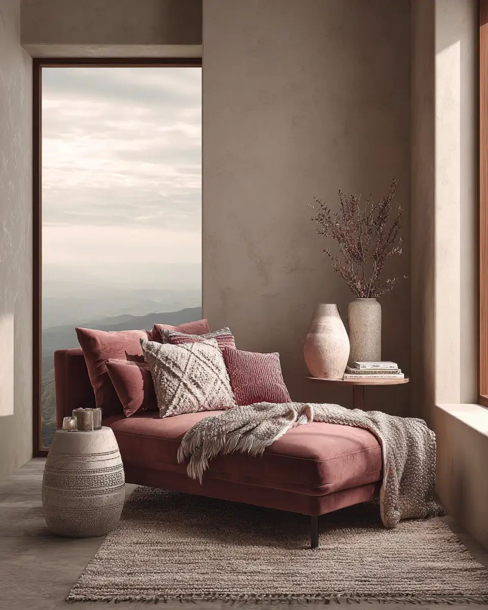 Dusty Rose Modern Balcony Decor Ideas