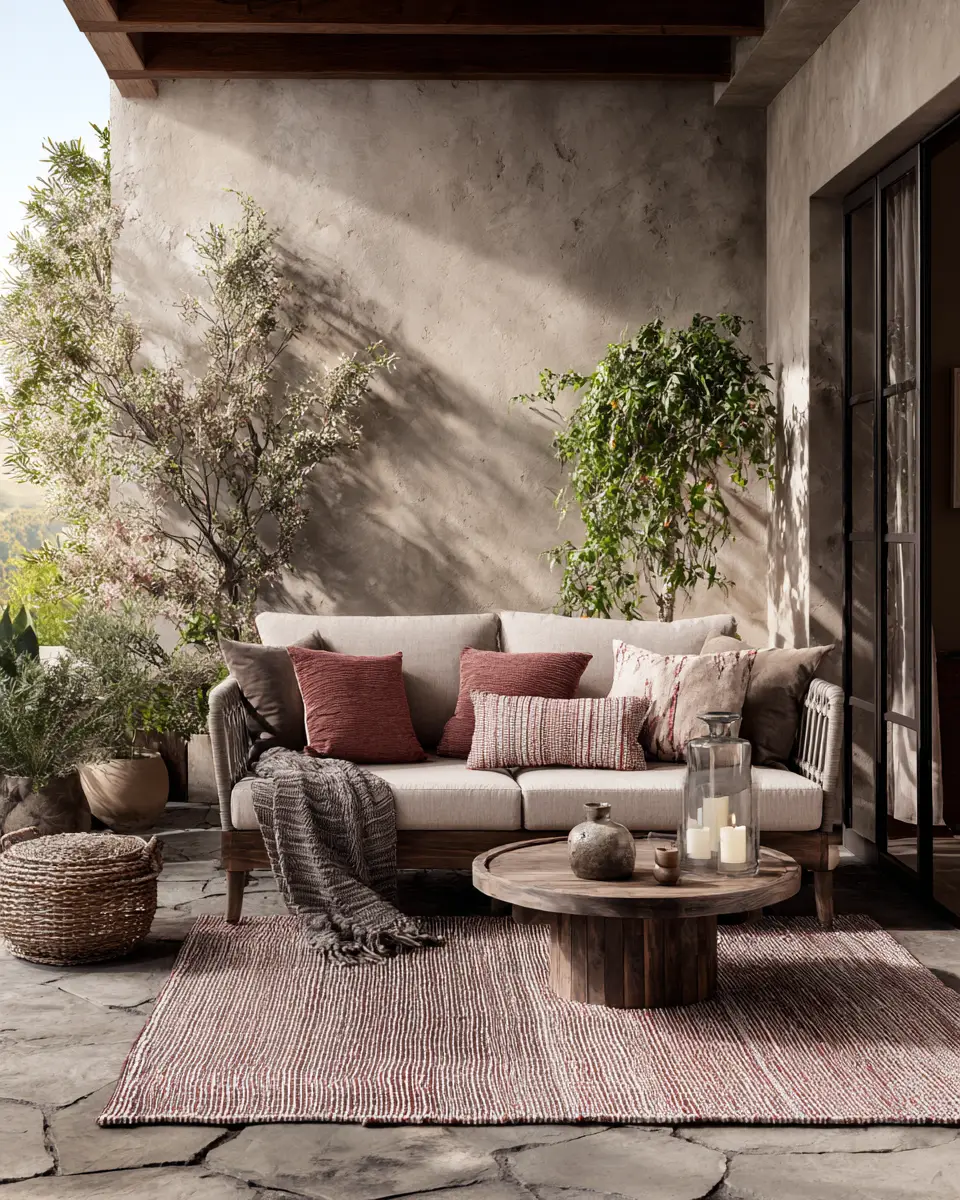 Dusty Rose Modern Balcony Decor Ideas