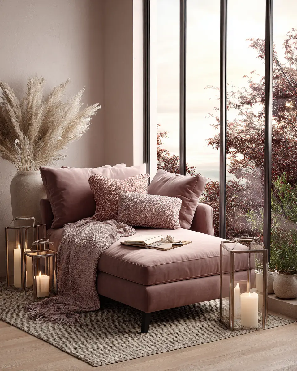 Dusty Rose Modern Balcony Decor Ideas