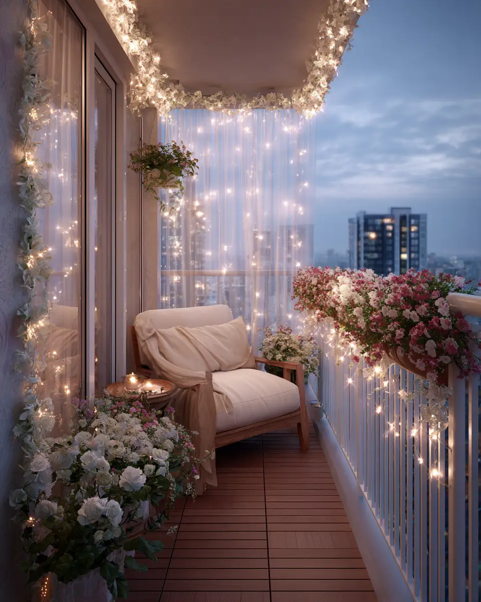 Dusty Rose Modern Balcony Decor Ideas