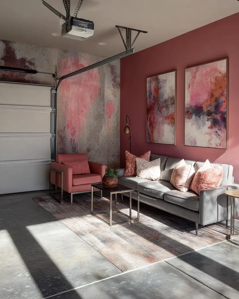 Dusty Rose Modern Garage Decor Ideas