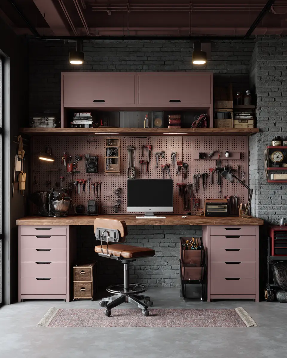Dusty Rose Modern Garage Decor Ideas