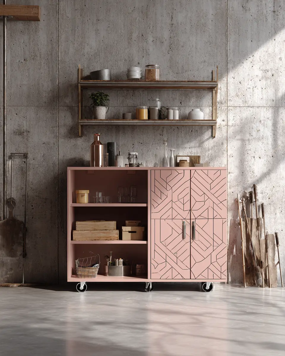 Dusty Rose Modern Garage Decor Ideas