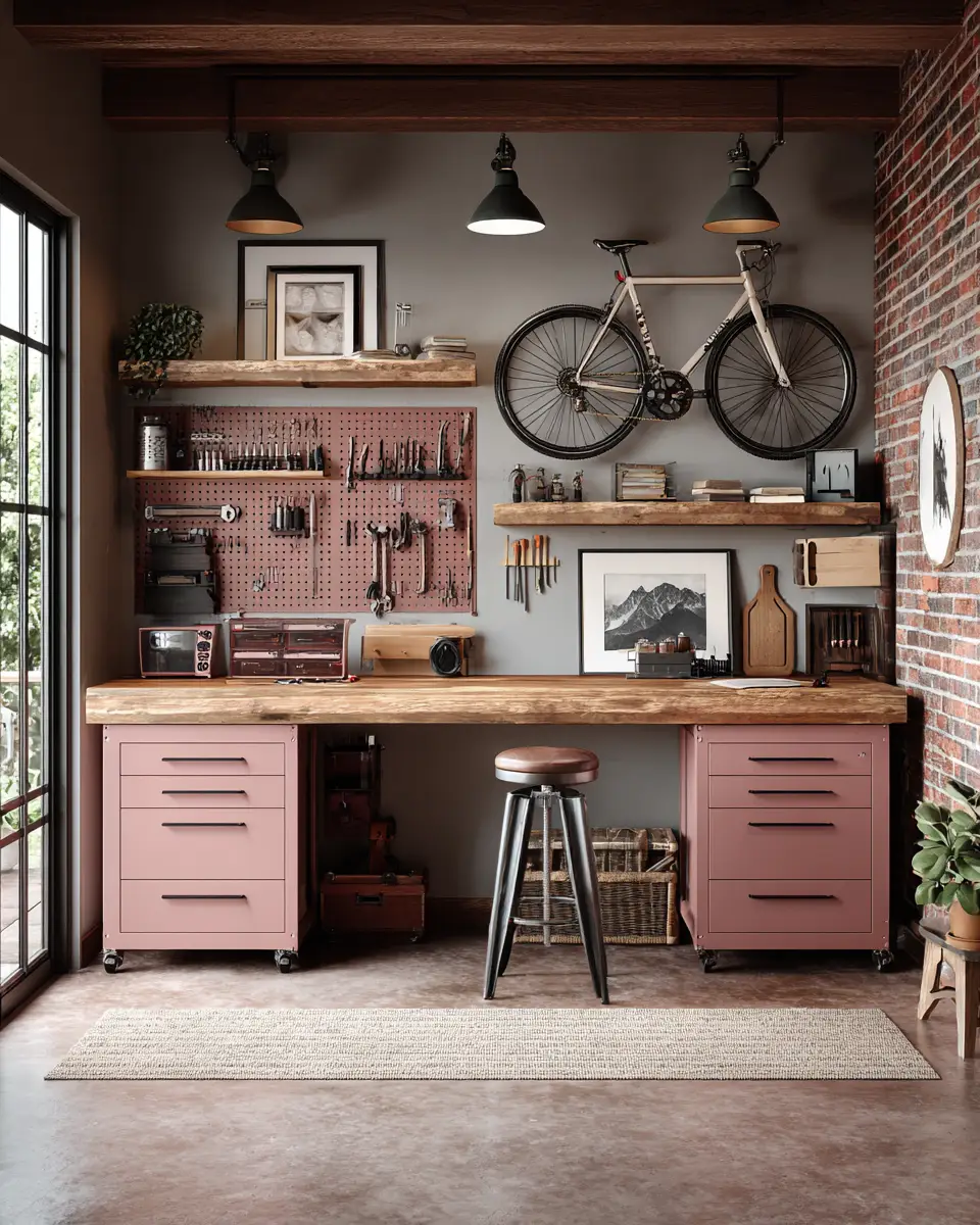 Dusty Rose Modern Garage Decor Ideas