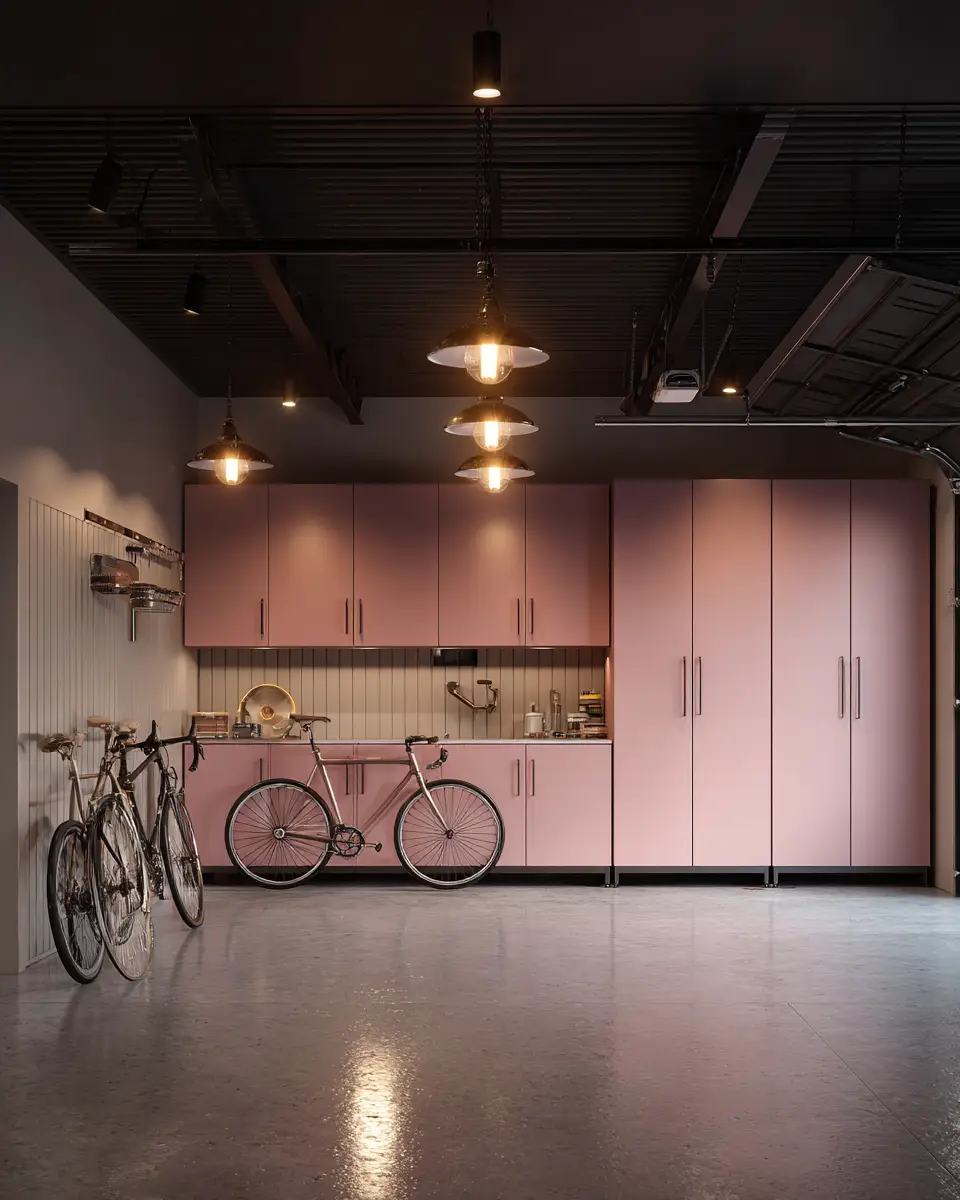 Dusty Rose Modern Garage Decor Ideas