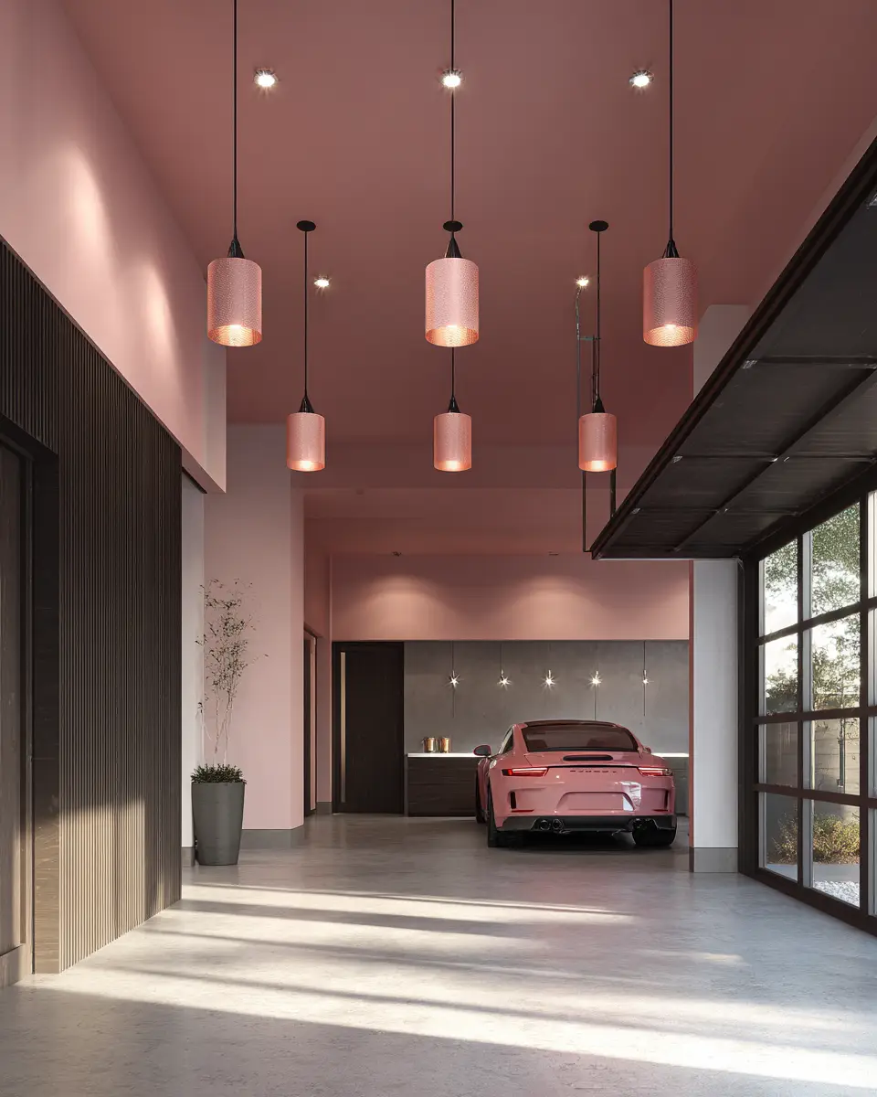 Dusty Rose Modern Garage Decor Ideas