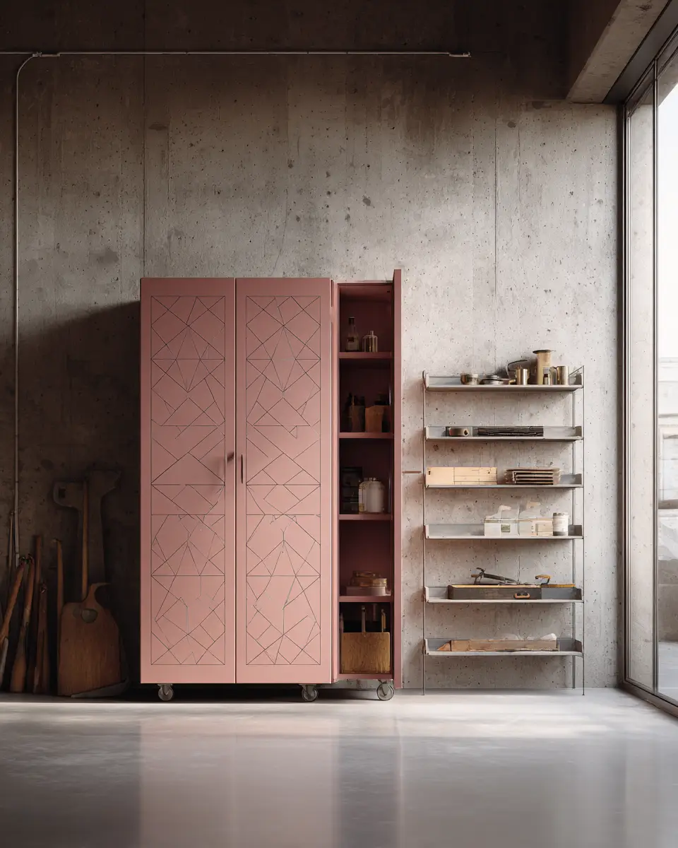 Dusty Rose Modern Garage Decor Ideas