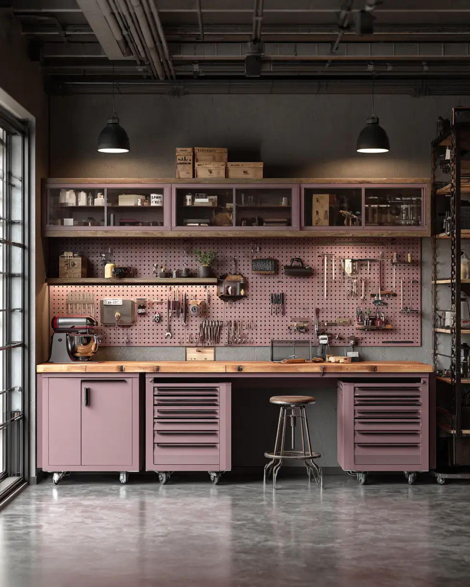 Dusty Rose Modern Garage Decor Ideas