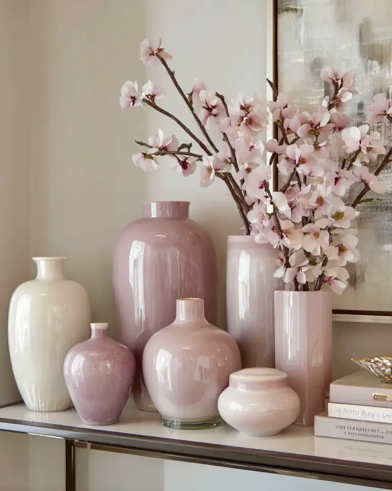 Dusty Rose Modern Living Room Decor Ideas - Featured