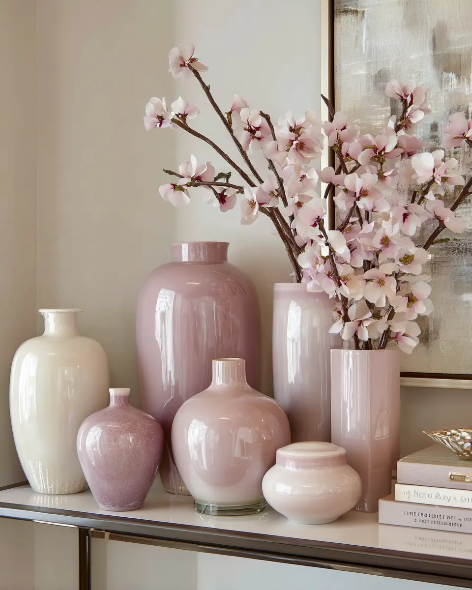 Dusty Rose Modern Living Room Decor Ideas - Featured