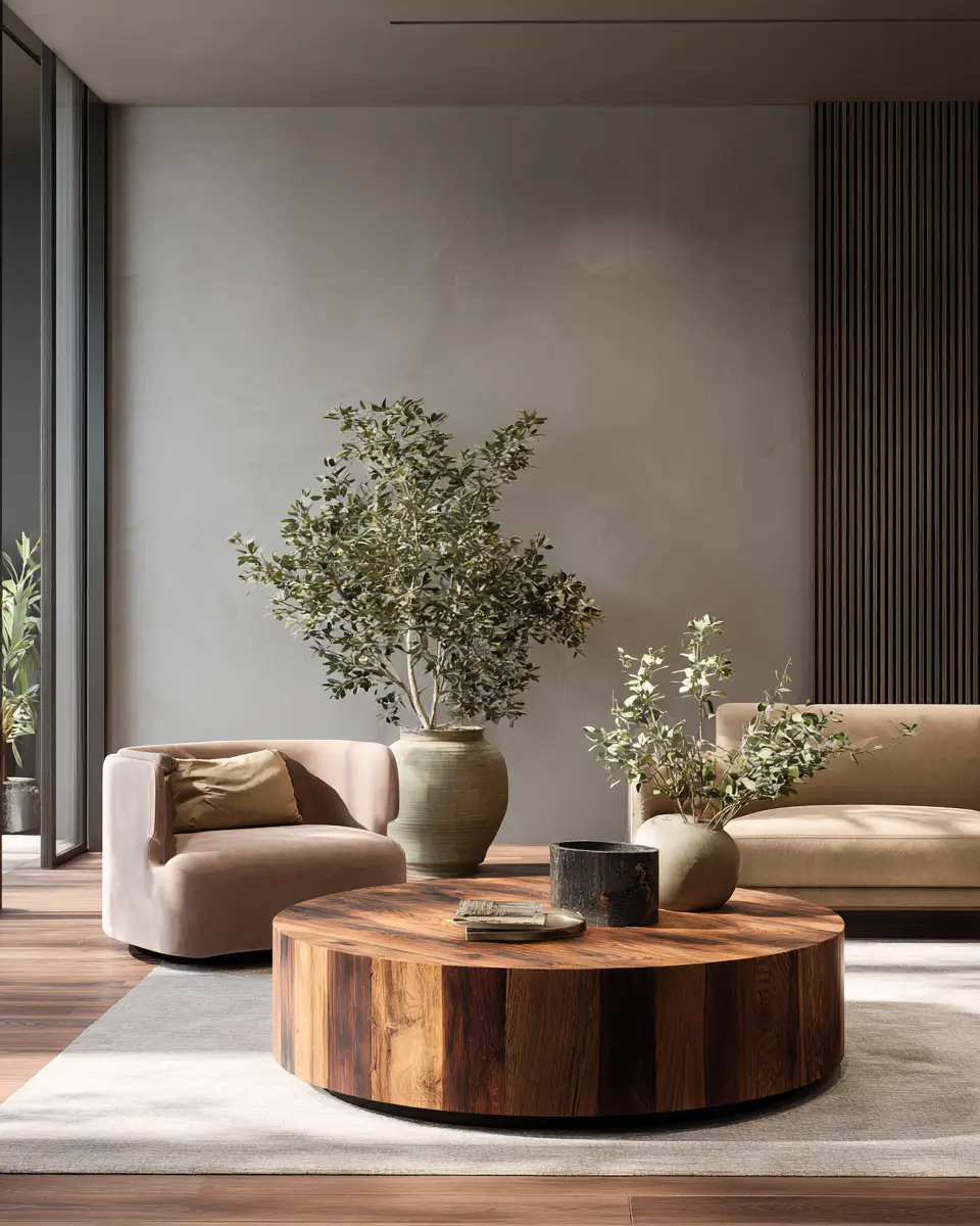 Dusty Rose Modern Living Room Decor Ideas