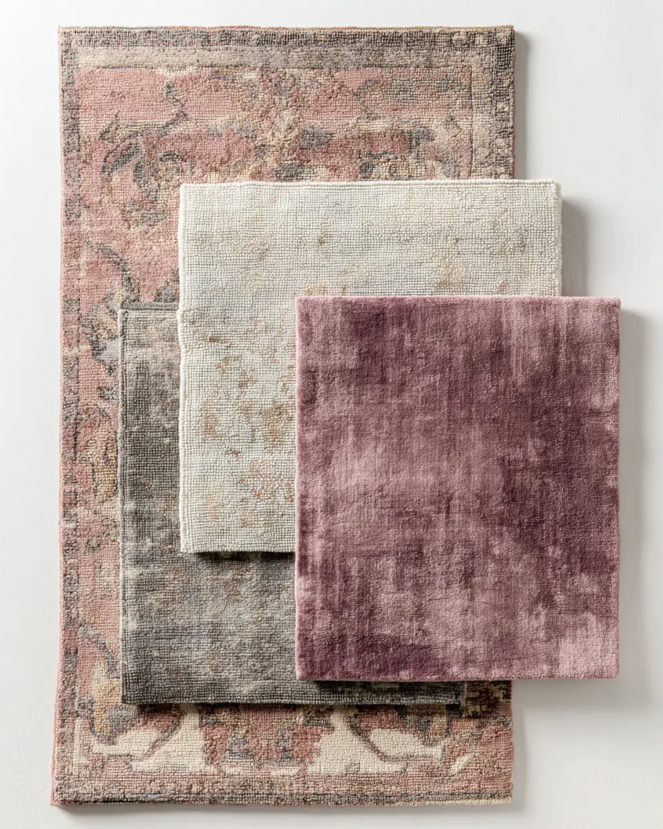 Dusty Rose Modern Living Room Decor Ideas