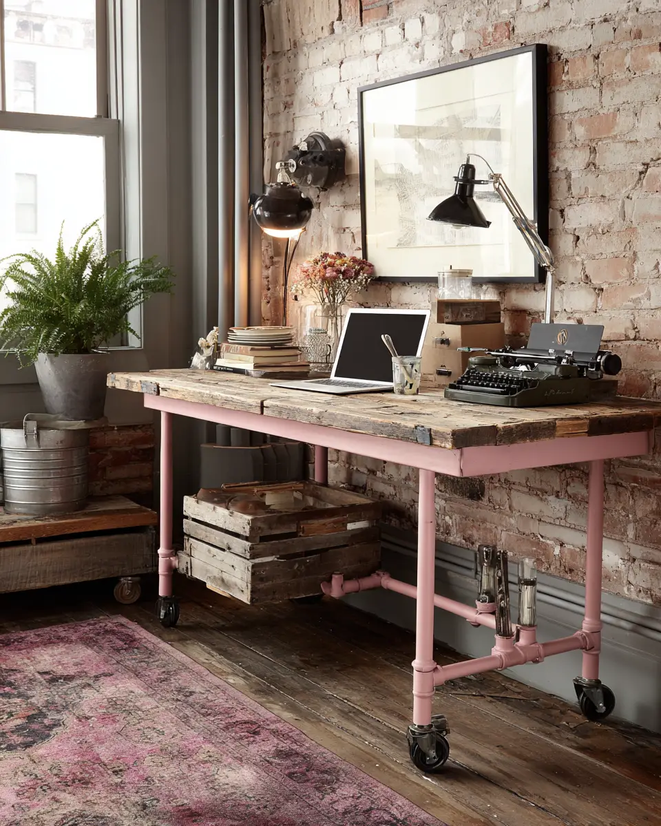 Dusty Rose Rustic Garage Decor Ideas