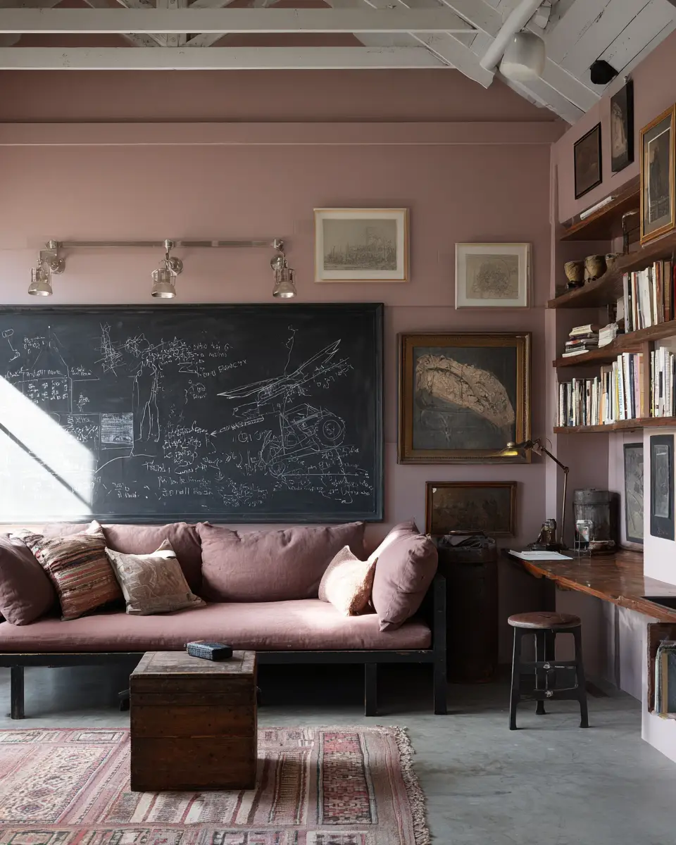 Dusty Rose Rustic Garage Decor Ideas