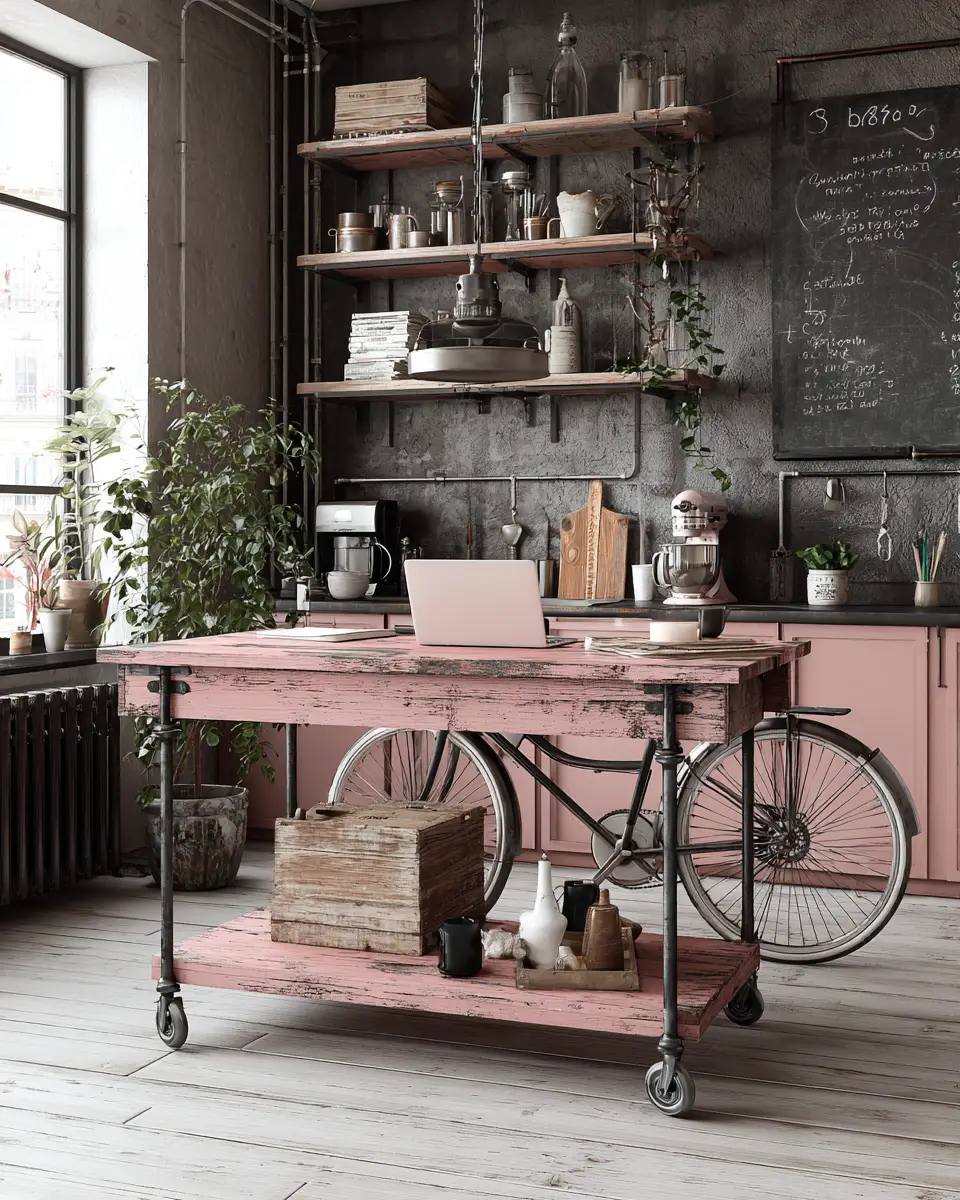 Dusty Rose Rustic Garage Decor Ideas