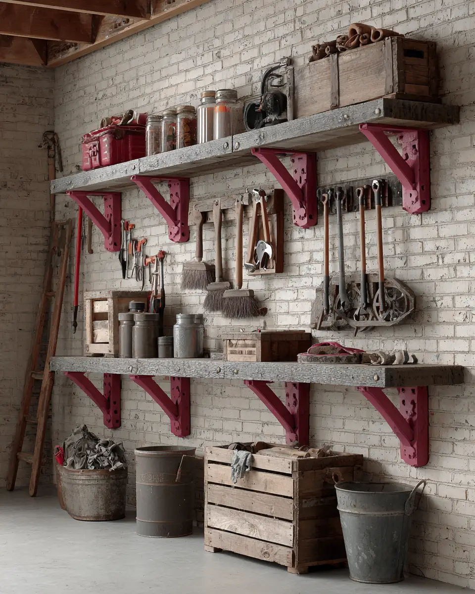 Dusty Rose Rustic Garage Decor Ideas
