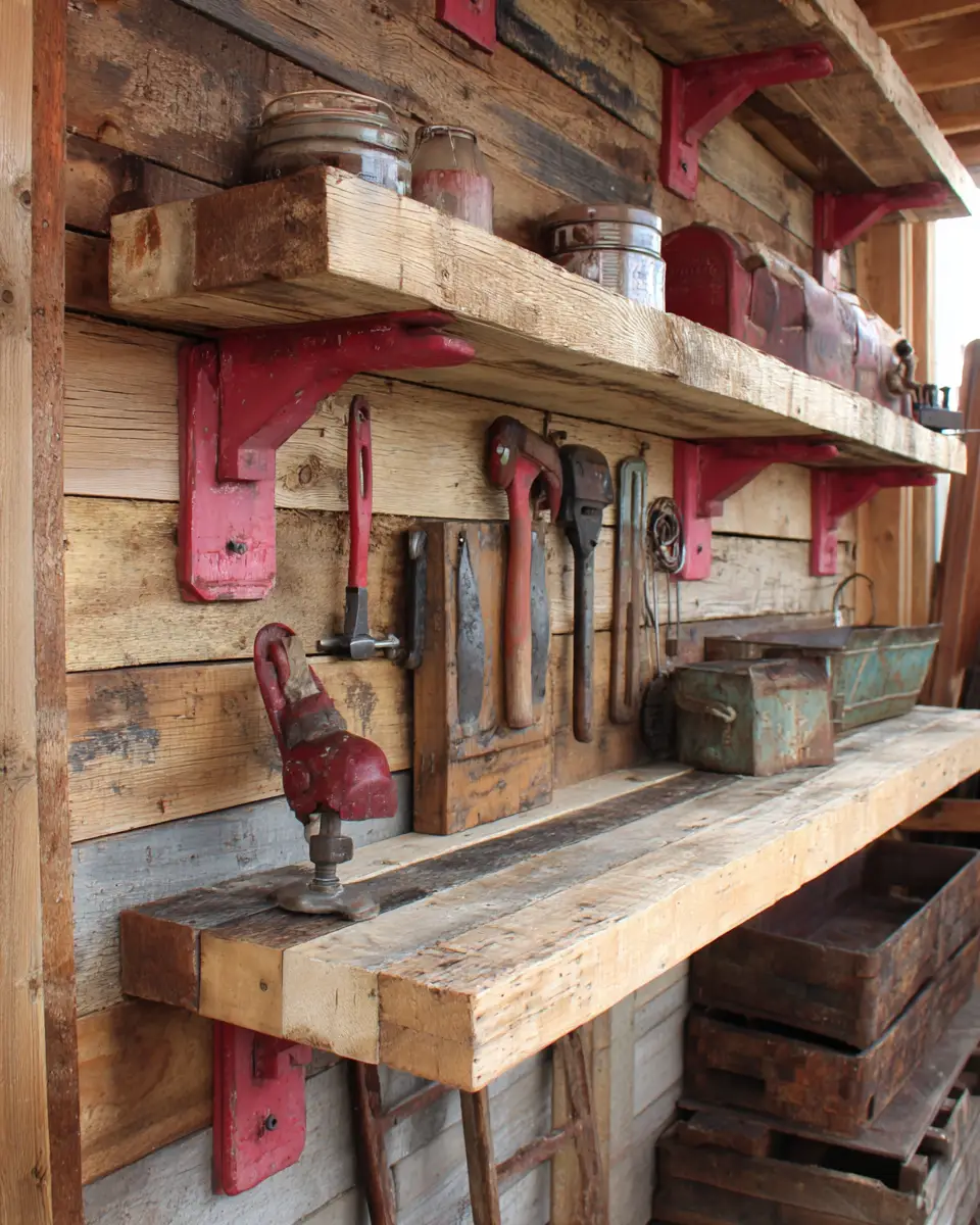 Dusty Rose Rustic Garage Decor Ideas