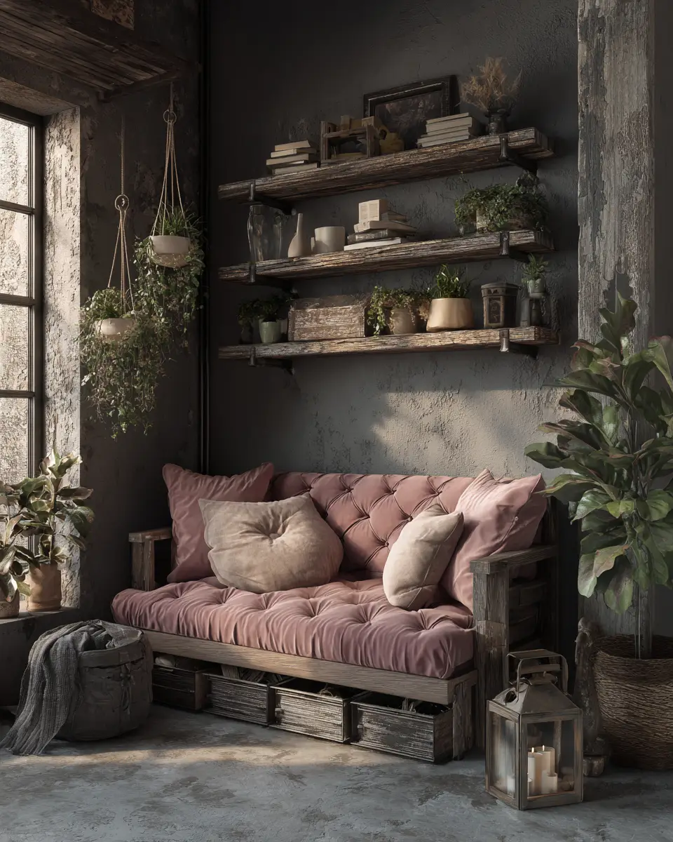 Dusty Rose Rustic Garage Decor Ideas