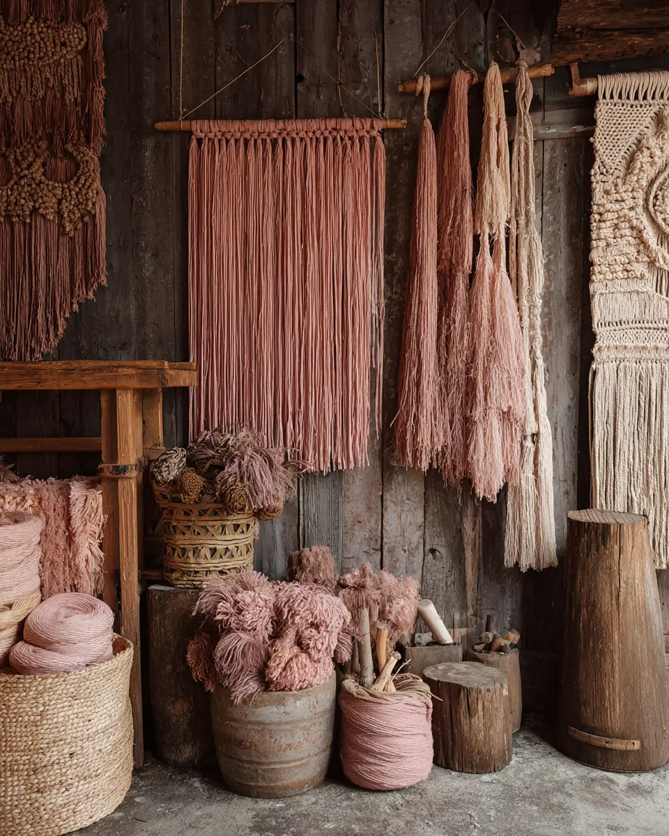 Dusty Rose Rustic Garage Decor Ideas
