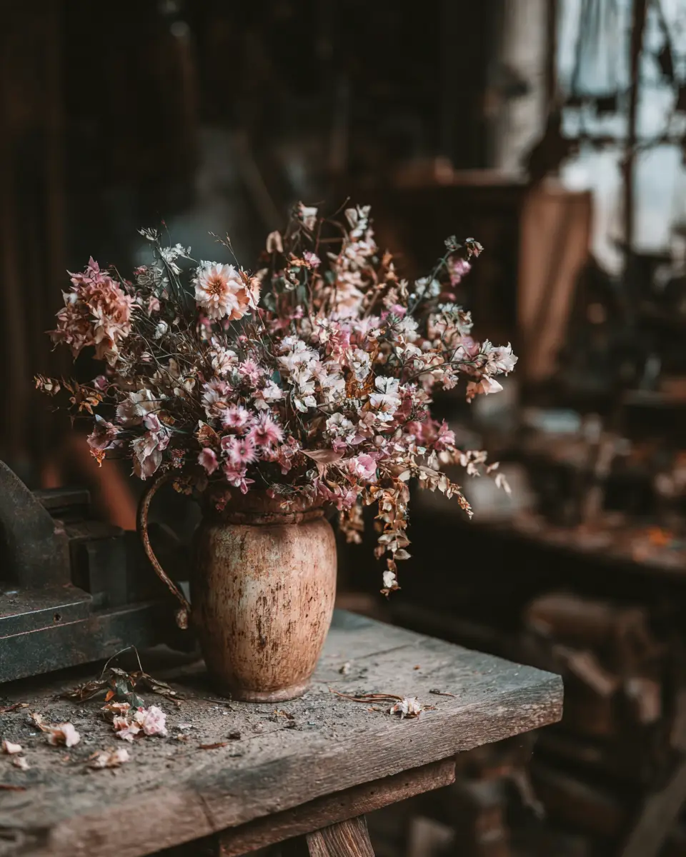 Dusty Rose Rustic Garage Decor Ideas