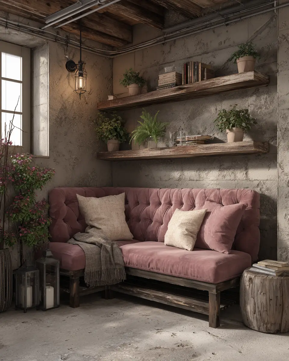 Dusty Rose Rustic Garage Decor Ideas