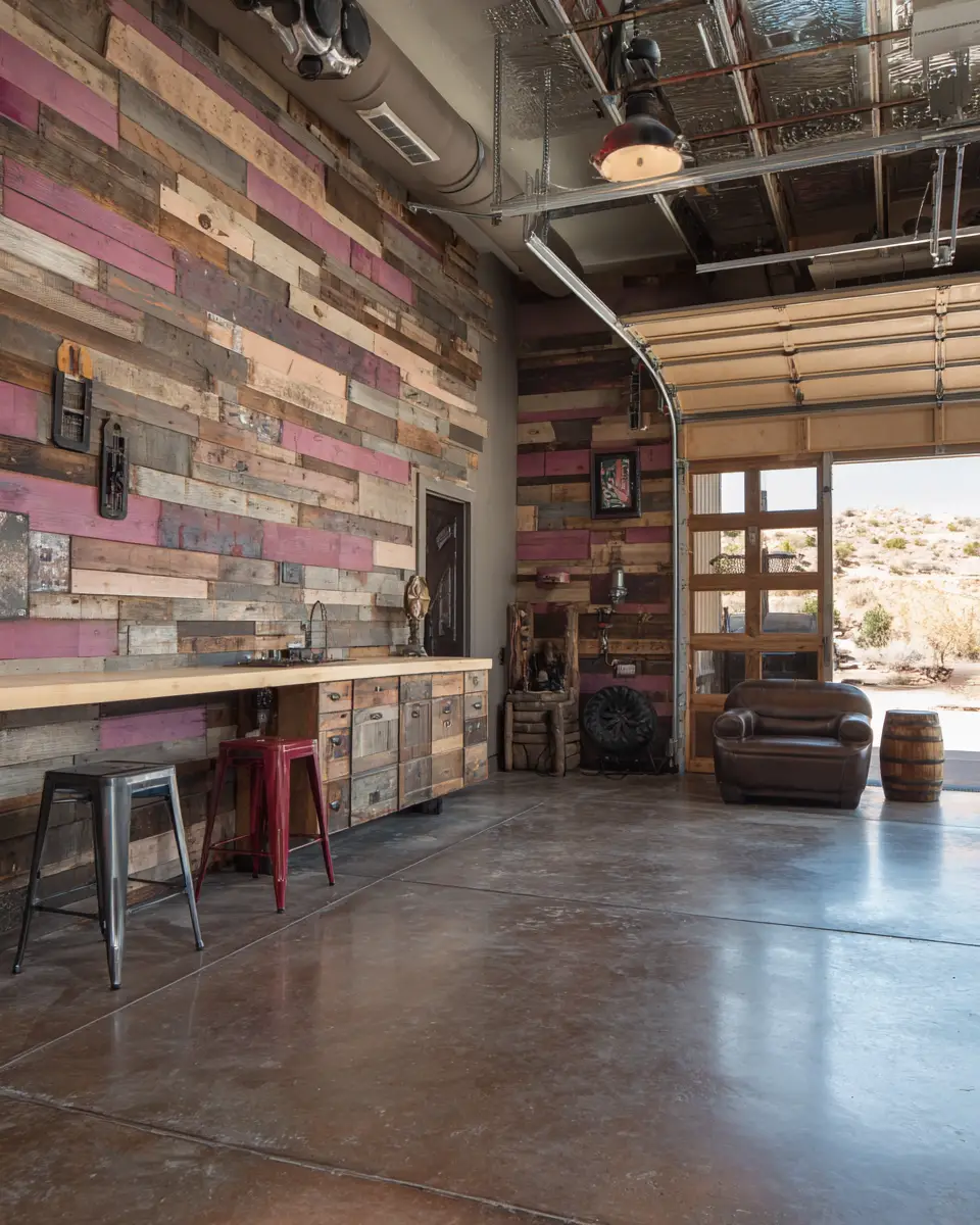 Dusty Rose Rustic Garage Decor Ideas