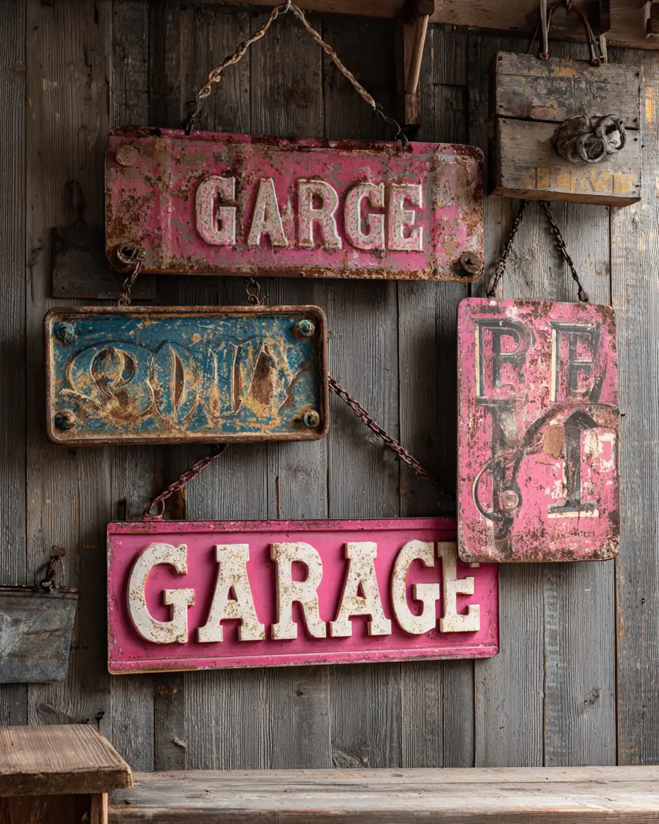 Dusty Rose Rustic Garage Decor Ideas