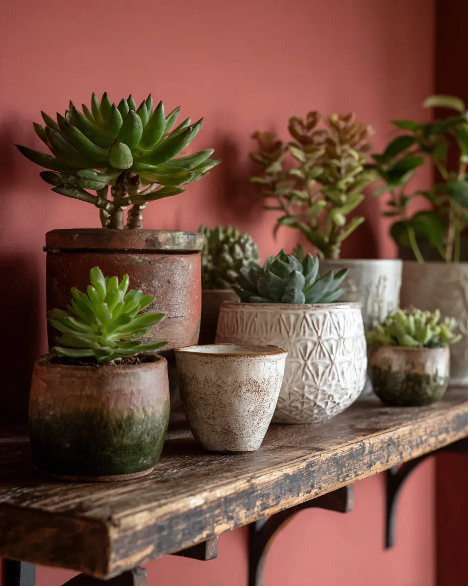 Dusty Rose Rustic Living Room Decor Ideas