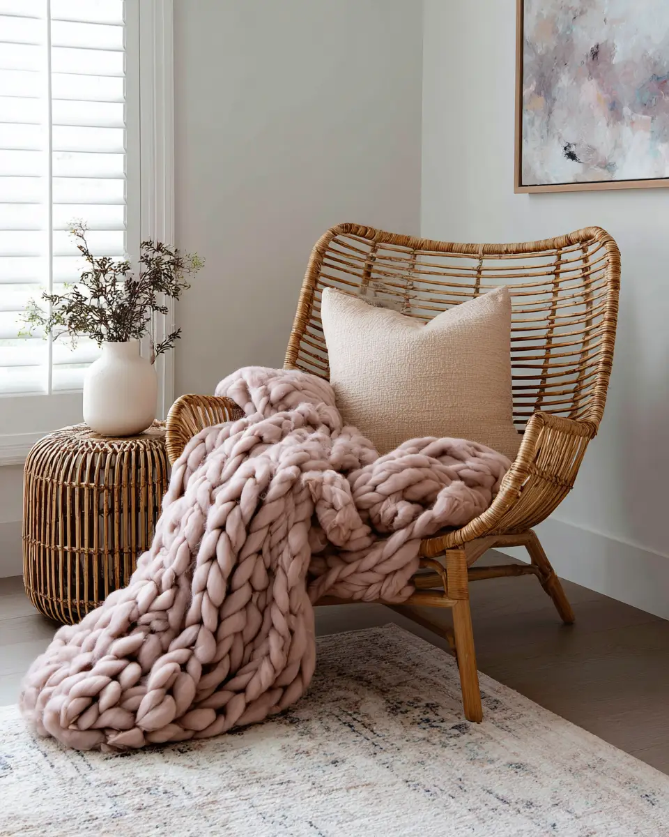 Dusty Rose Transitional Bedroom Decor Ideas