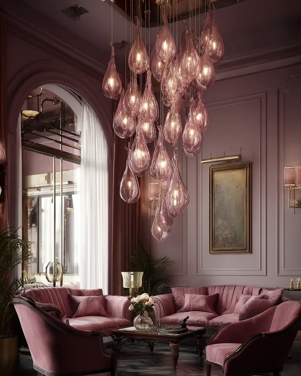 Dusty Rose Vintage Living Room Decor Ideas