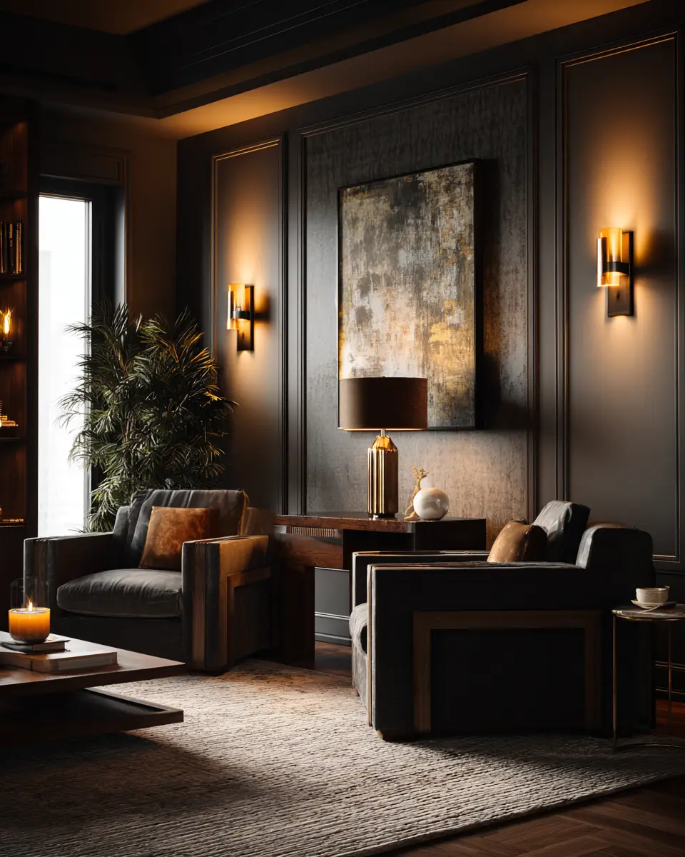 Earthy Art Deco Living Room Decor Ideas