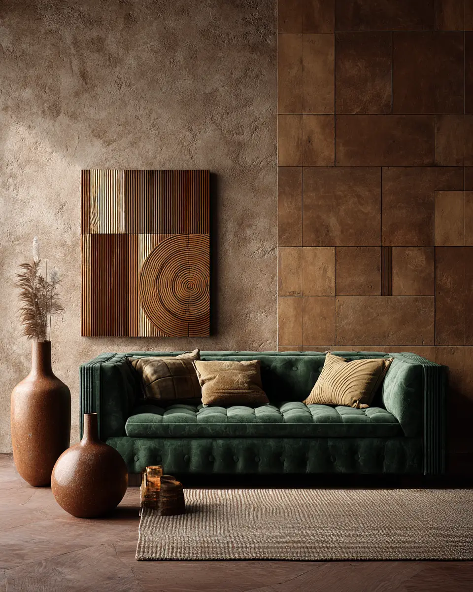 Earthy Art Deco Living Room Decor Ideas