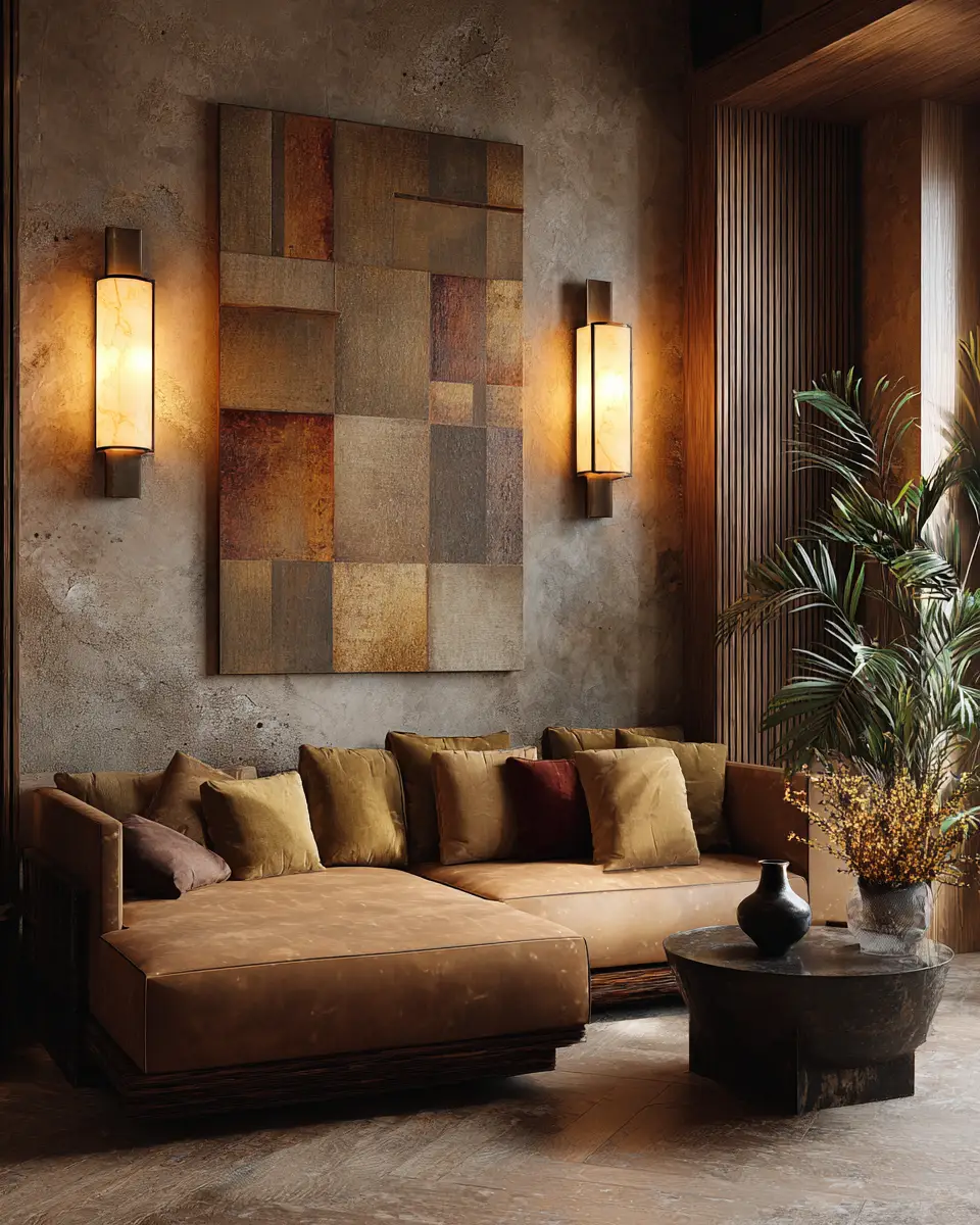 Earthy Art Deco Living Room Decor Ideas