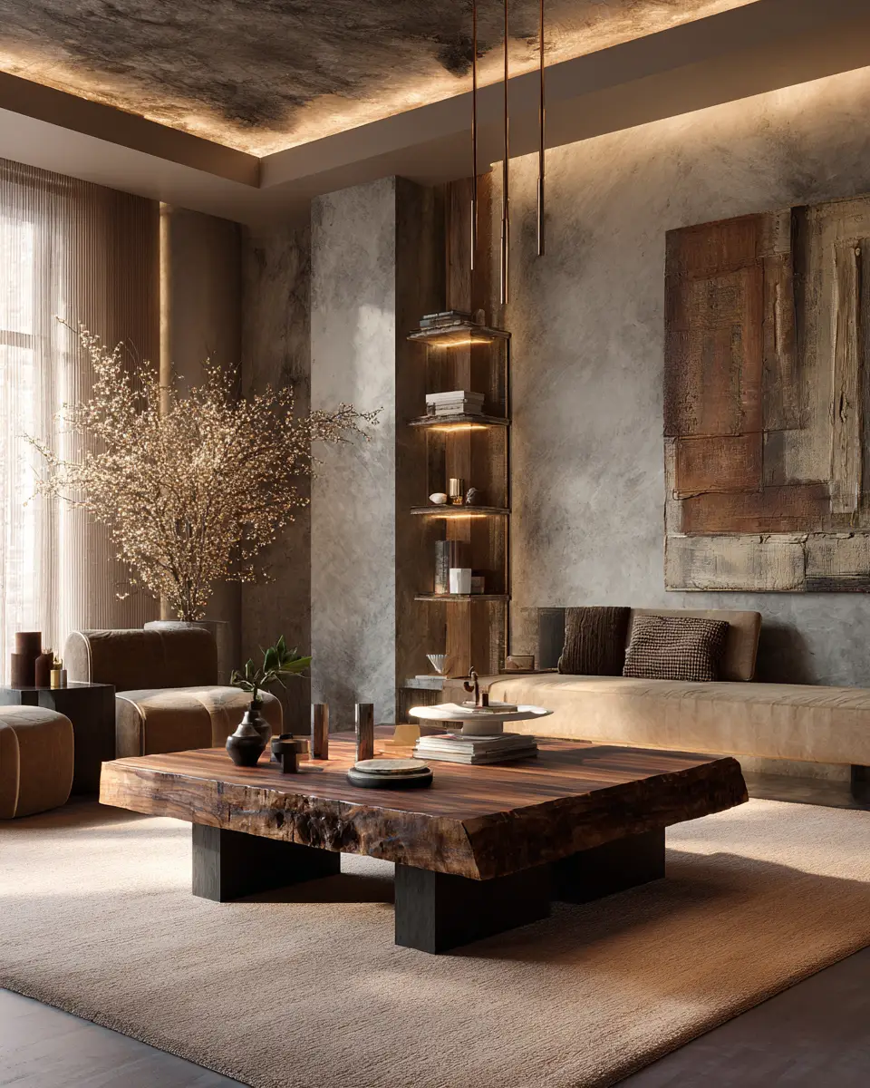 Earthy Art Deco Living Room Decor Ideas