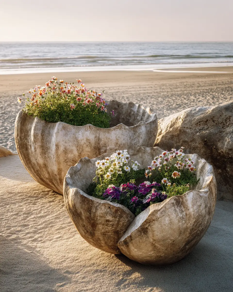 Earthy Coastal Garden Decor Ideas