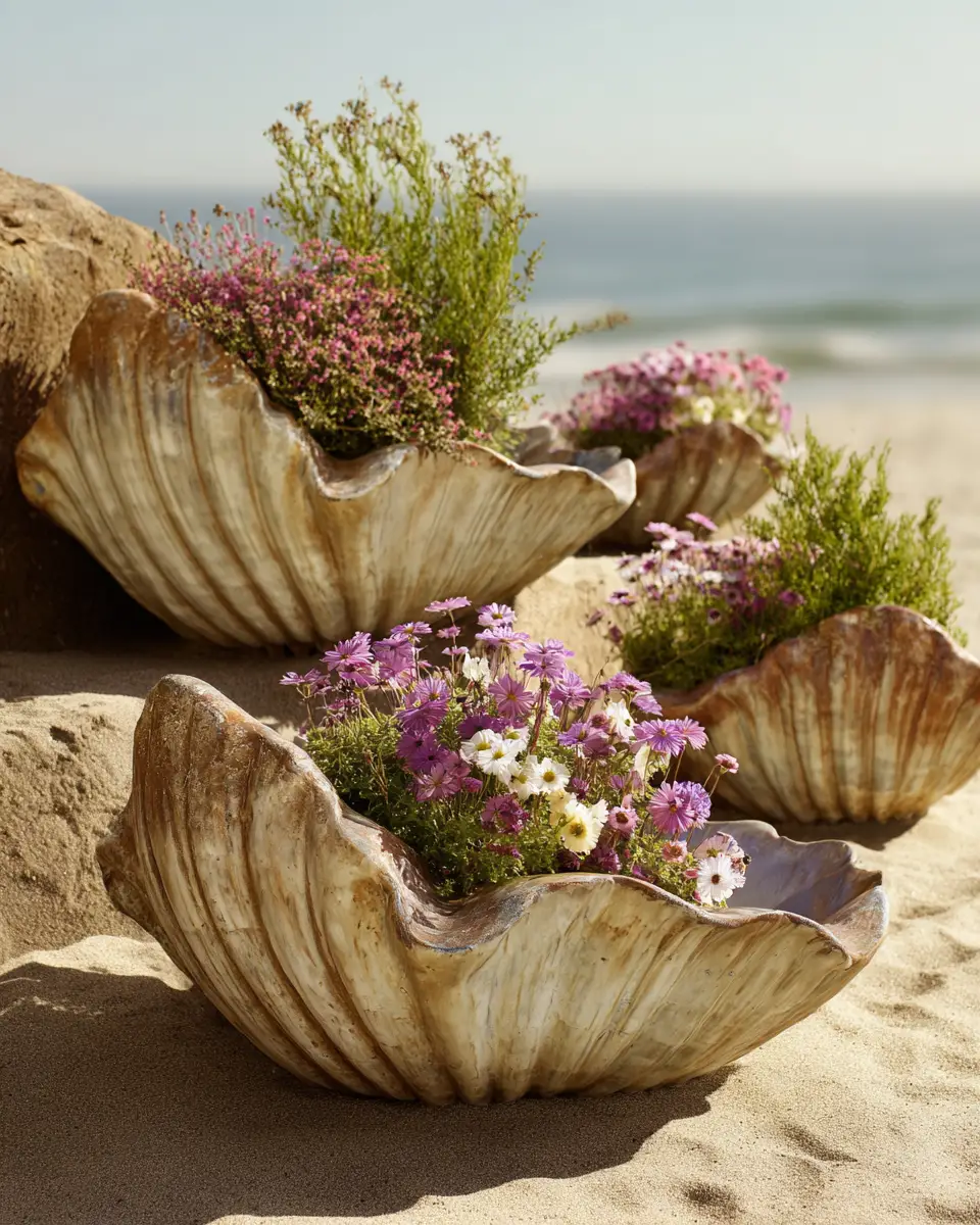 Earthy Coastal Garden Decor Ideas