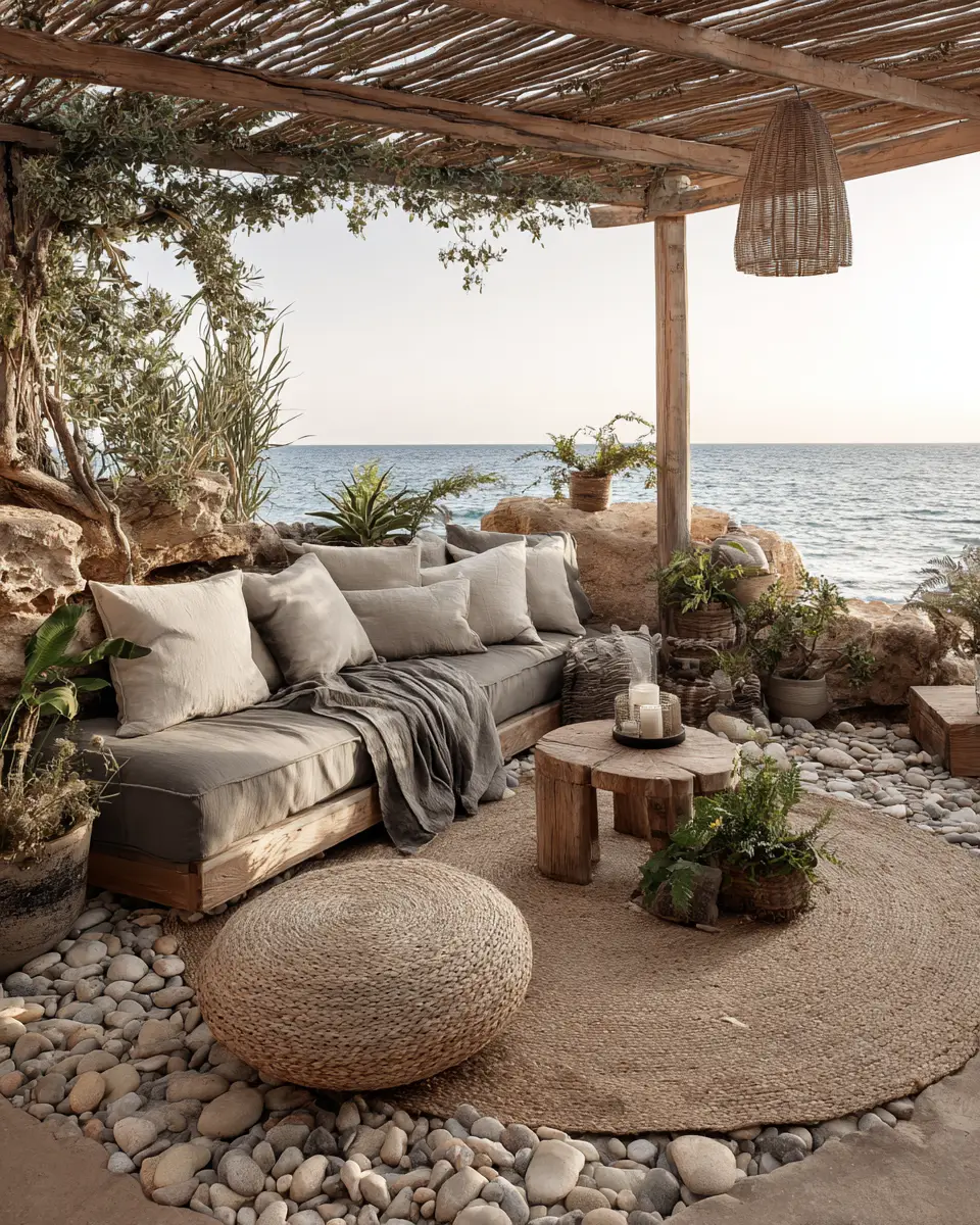 Earthy Coastal Garden Decor Ideas
