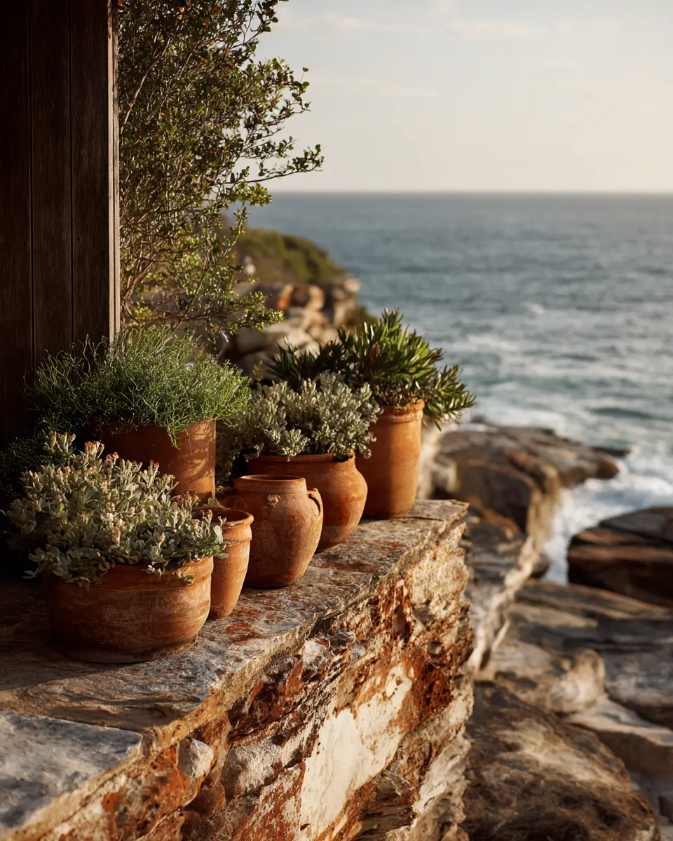 Earthy Coastal Garden Decor Ideas