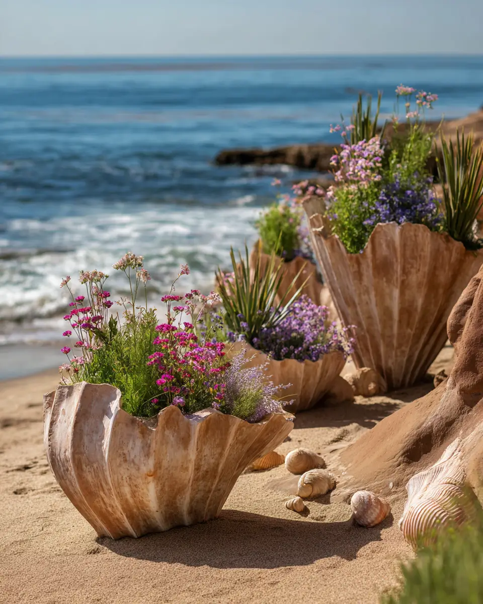 Earthy Coastal Garden Decor Ideas