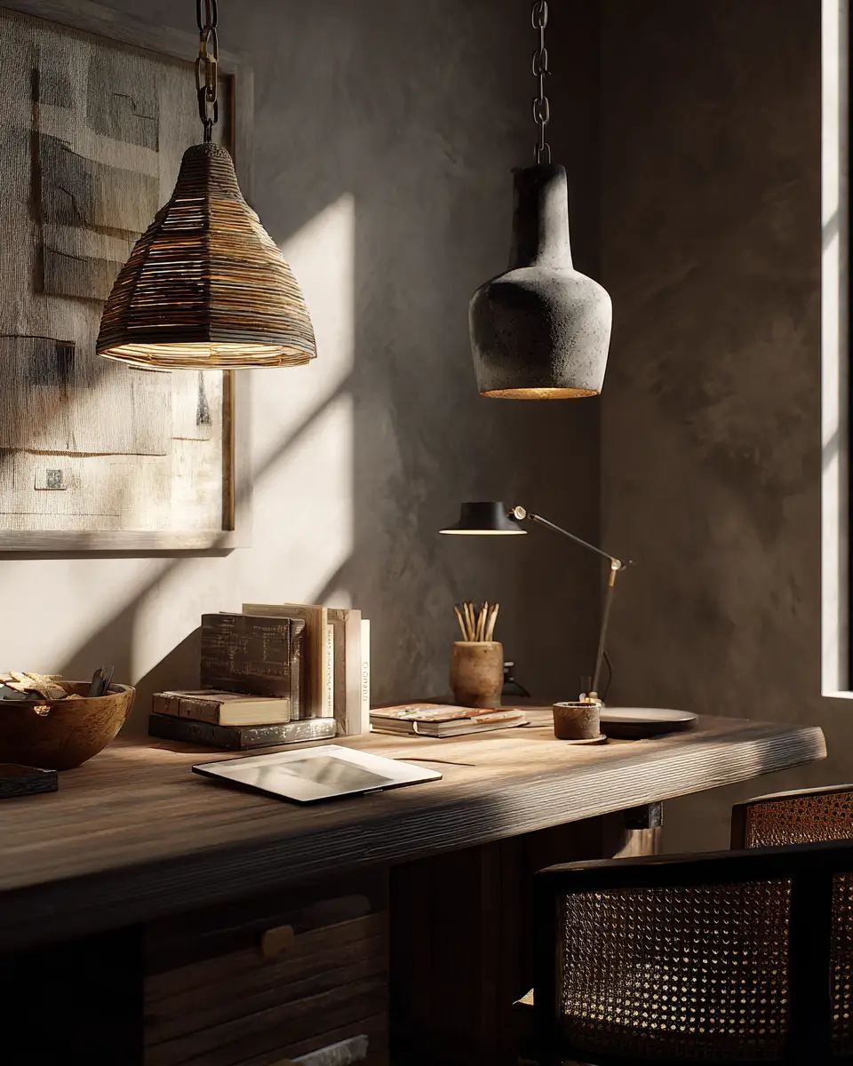 Earthy Coastal Home Office Decor Ideas