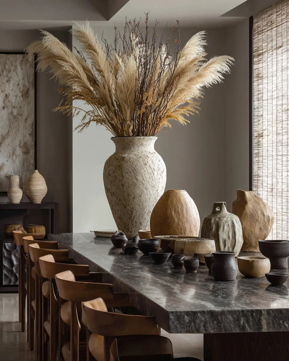 Earthy Contemporary Dining Room Decor Ideas